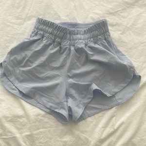 Lululemon light blue running shorts